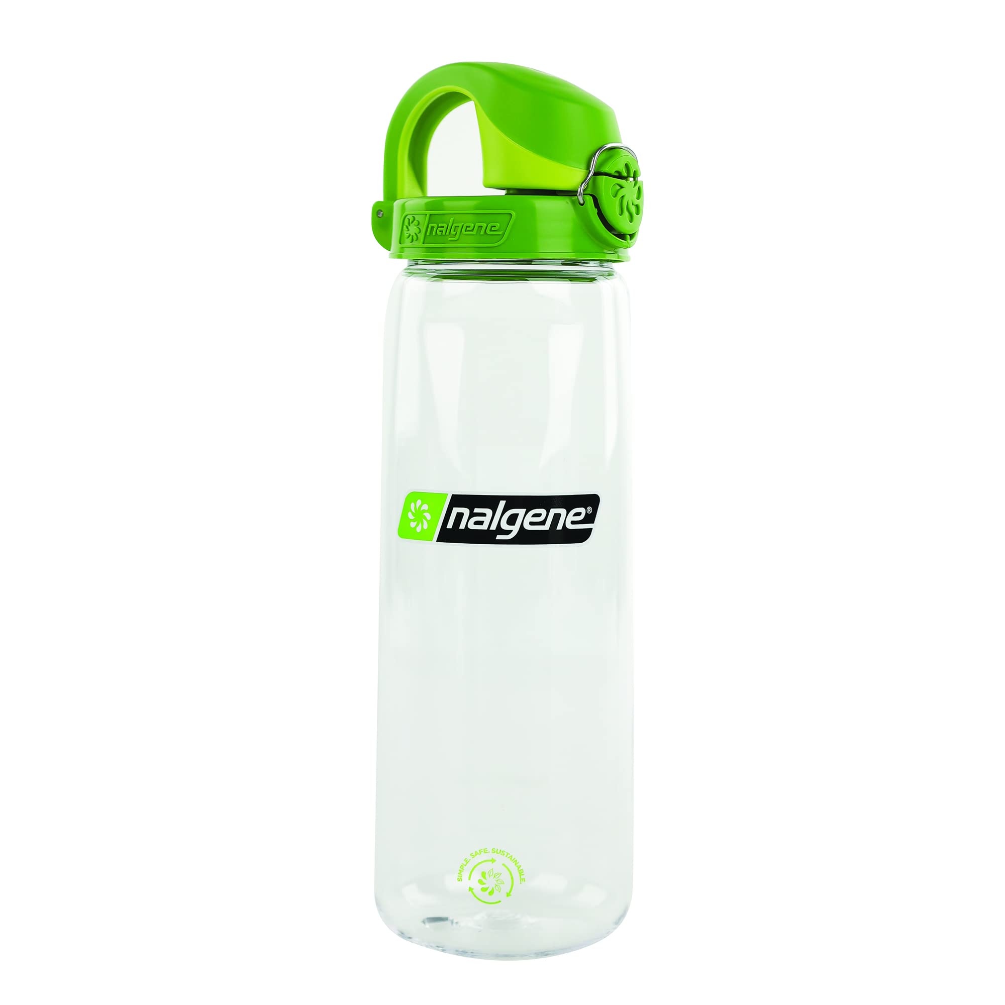 Photo 1 of Nalgene Sustain Tritan BPA-Free On The Fly Water Bottle Made with Material Derived from 50% Plastic Waste (Using ISCC Certified Mass Balance), 24 OZ, Clear with Sprout