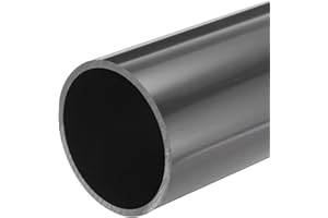 MECCANIXITY 3 Inch PVC Rigid Tube Round Pipe Hardware Tubing 67.8mm ID 75mm OD 20cm/8" Length Dark Grey High Impact for Water Pipe