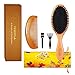 Hair Brush, Boar Bristle Hair Brush with Detangling Pins for Thick, Curly Dry or Wet Hair, Best Paddle Hair Brushes for Women Men Reach and Massage Scalp, Adding Shine, Brush Cleaner, Comb Included