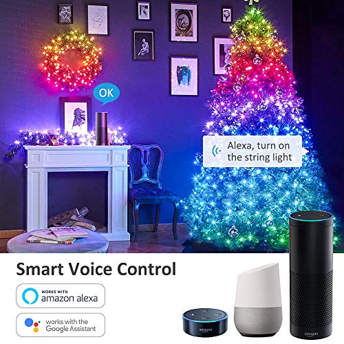 Smart LED Outdoor String Lights, WiFi RGB Color Changing String Lights