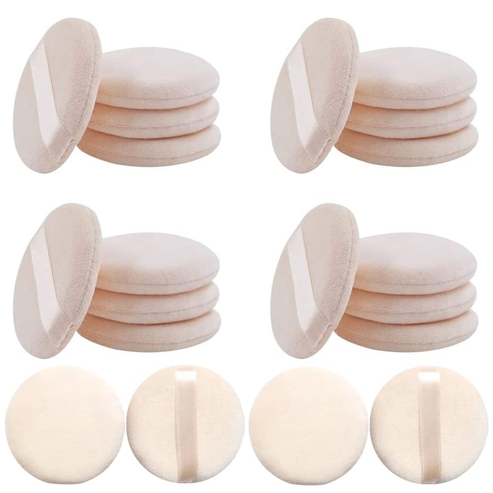 20PCS Soft Face Powder Puff, Face Powder Puff, Cotton Powder Puff, Round Loose Powder Sponge Puff, Makeup Puff Pad, Plush Loose Powder Puff, Powder Puff, for Loose Powder Setting Powder