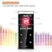 AGPTEK A01S 16GB MP3 Player Touch Button with FM /Radio, Lossless Sound Metal Music Player with Independent Lock (Support up to 128GB) for Sport, Black