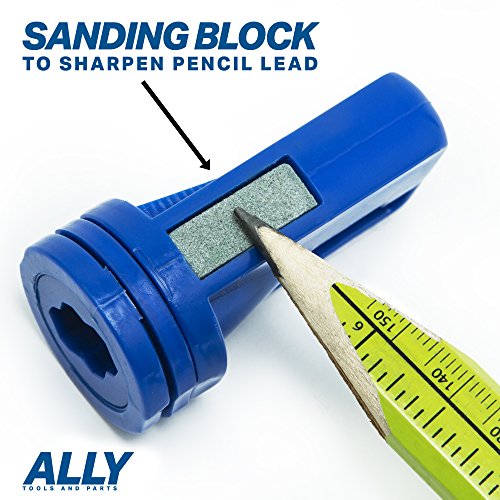 ALLY Tools 24 PC Neon Green Carpenter Pencil Kit with Printed Metric/Inch Ruler INCLUDES Sharpener and Pink Eraser Ideal For Precision Marking on Wood, Stone, and Concrete - Thumbnail 2