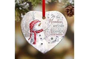 64HYDRO 2023 Christmas Ornaments, Christmas Decorations - Snowman Memory Heart Ornament - Best Gifts for Christmas - ACAA1110006Z (Pack 1)