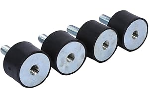VGEBY 4 Pcs Rubber Shock Absorber Anti Vibration Silentblock Bobbins (Size : M8) Mechanical Vibration Damping Mounts Rubber Isolation Mounts 5/16 18 Vibration Dampener Anti Vibration Mounts