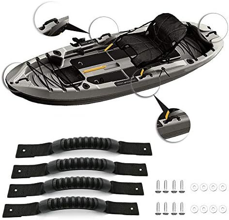 Sturdy nylon kayak with carry handles.