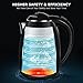 Topwit Electric Kettle Stainless Steel Interior Cordless, Electric Tea Kettle with Auto Shut-Off and Boil Dry Protection, 2 liter