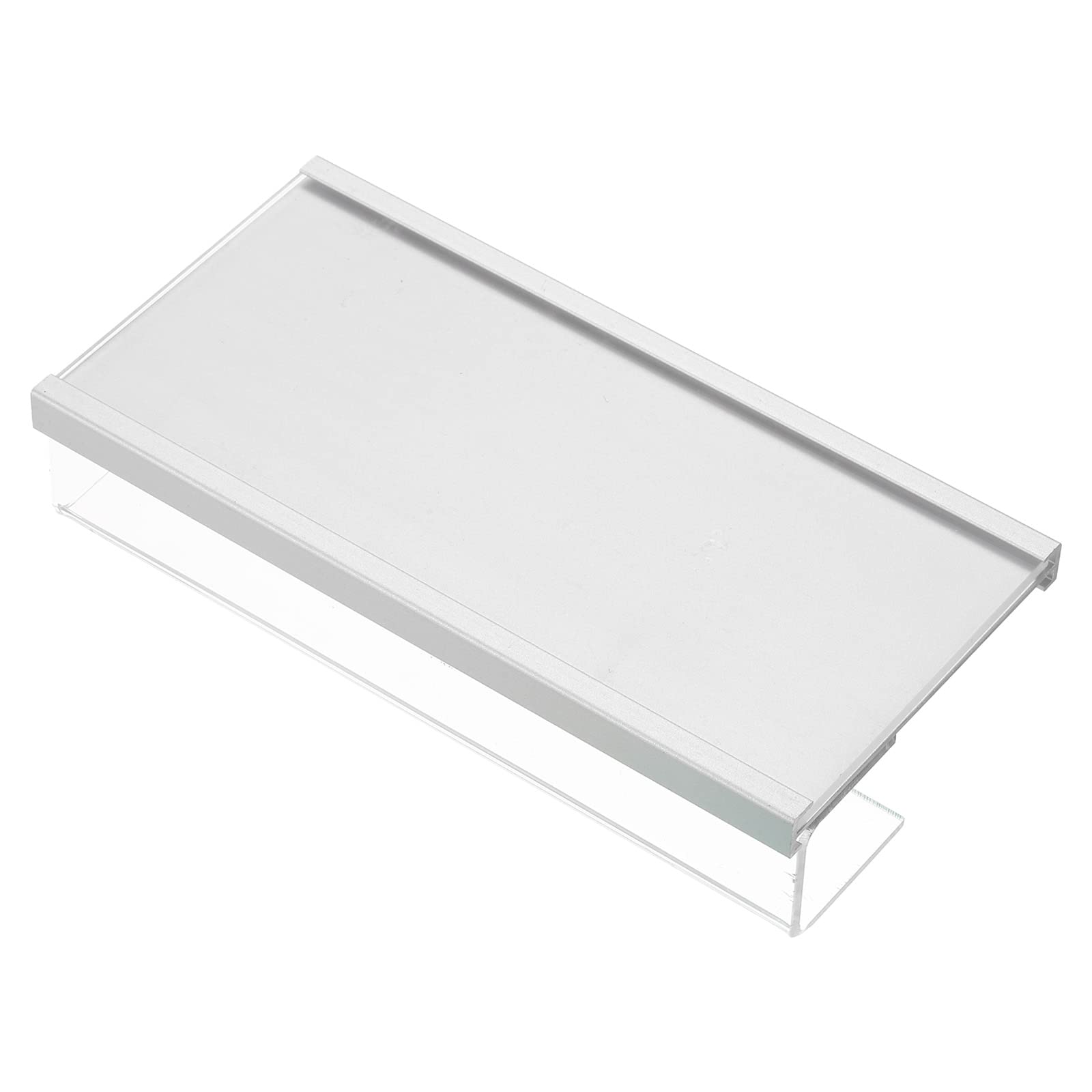 PATIKIL 5.9 x 2.9inch Glass Cubicle Aluminum Name Plate Holder,Hanging Type Single Side 24mm Glass Track for Desk Screen Office Sign Holder
