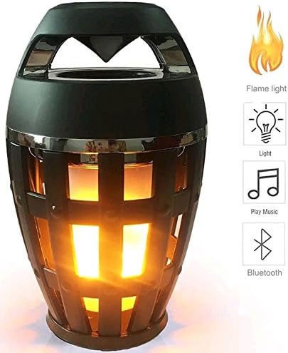 Ispite Stylish Flame Lamp Wireless Portable BT Speaker Torch Atmosphere Light USB Charging Stereo Soundbar