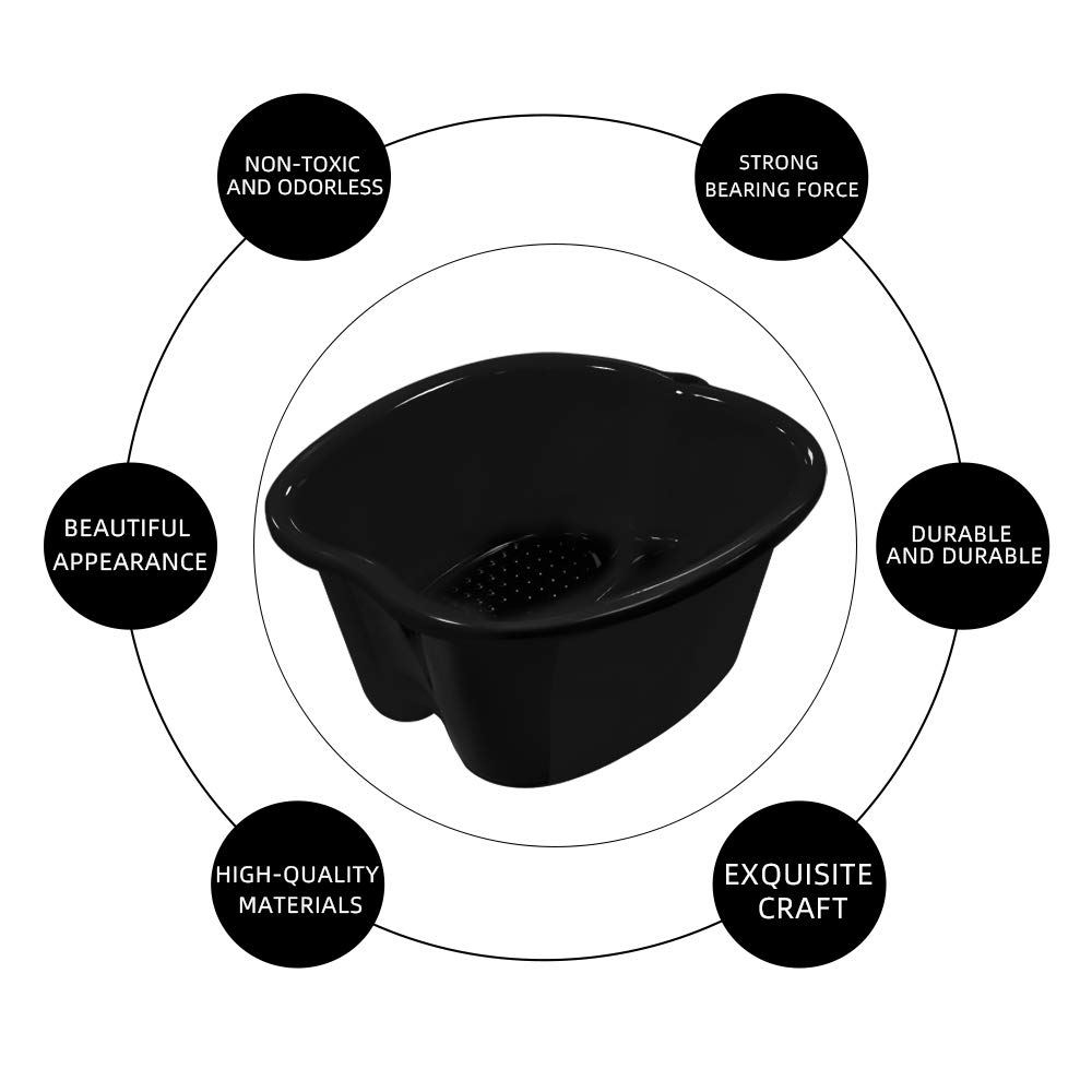 Ownest Foot Bath Spa,Water Spa and Foot Massage, Sturdy Plastic Foot Basin for Soaking Foot,Toe Nails, and Ankles,Pedicure,Portable Foot Tub-Black: Health & Personal Care