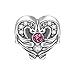 Soufeel Swarovski Crystal Heart in Wings Charm 925 Sterling Silver Fit European Bracelets Mother's Day
