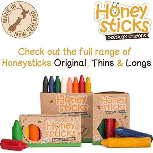 6 Honeysticks+Beeswax+Toddlers+Children+Handmade