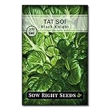 Sow Right Seeds - Black Knight Tat Soi Seeds for