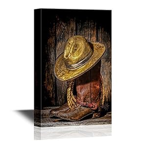 Retro Style American West Rodeo Cowboy Hat ATOP...