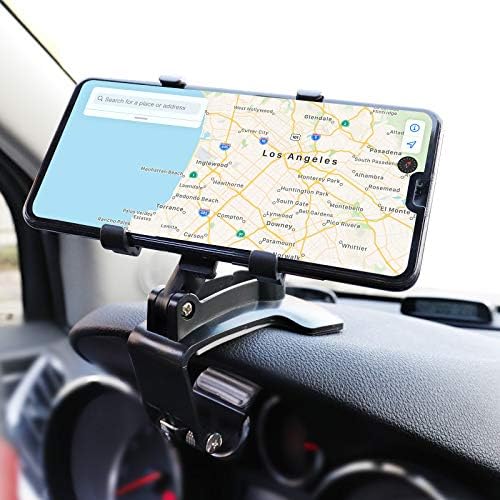 Car Phone Mount, 360 Degree Rotation Dashboard Car Phone Holder Multipurpose Car Phone Mount Cell Phone Clip Mount Stand Suitable for 4 to 7 inch Smartphones