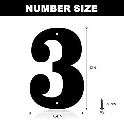 10 Inch Metal House Numbers, House Address Letters