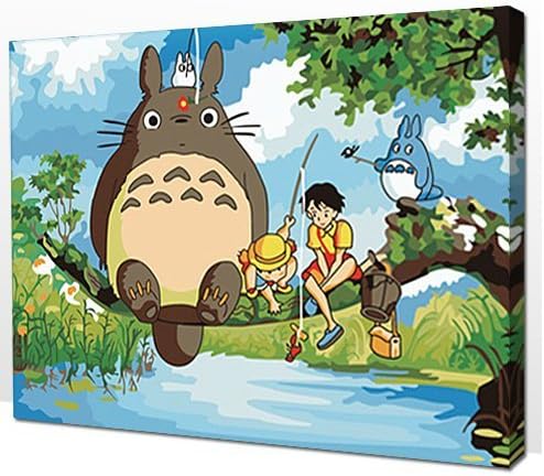Amazon Diy Oil Painting Paint By Number Kit My Neighbor Totoro となりのトトロ 16 Inch 並行輸入品 ぬりえ ホビー