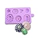 KALAIEN 3D Brooch Cake Jewelry Gemstone Cupcake Decorating Mold Chocolate Mould