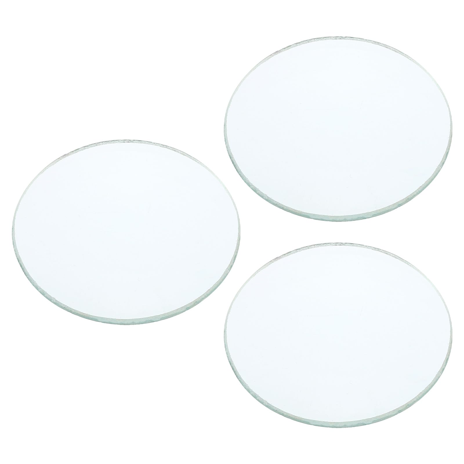 PATIKIL 4" (100mm) Focal Length Double Convex Lens, 3 Pack 40mm Diameter 6mm Height Glass Optically Polished Round Edges Lens for Physics Experiment, Clear