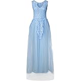 Sayla Vestidos para Mujer Verano Sexy Casual Fiesta Sin Mangas V-Neck Moda Floral Encaje Boda Elegante Chiffon Fiesta De La Noche Vestido De Gala