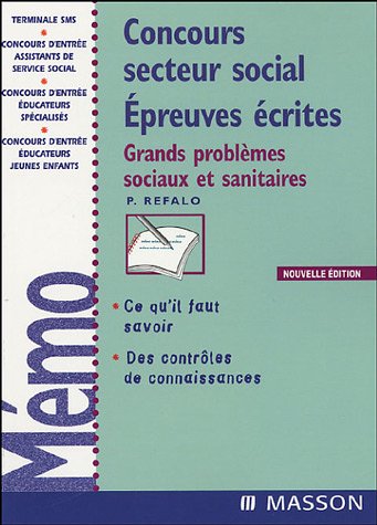 Concours secteur social, épreuves écrites