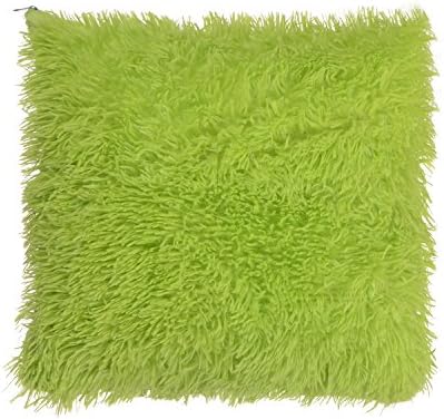 Pillow Case Winter Pillow Cover - Wonder4 Throw Pillow Case Home Decorative Plush Mongolian Faux Fur Throw Pillow Cover Super Soft Romantic for Couch Decoration (Green)