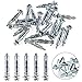Glarks 30Pcs 4x32MM Heavy Duty Zinc Plated Steel Molly Bolt Hollow Drive Wall Anchor Screws Set for Drywall, Plaster and Tile (M4x32)