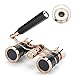 Opera Glasses / Binoculars w 3 x 25 in, For Travel Hiking Bird Watching Adults Kids (Lorgnette, with Handle - Black)
