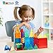 Taomics Magnetic Building Blocks 60PCS, Strong 3D Clear Tiles Children Educational Stacking Toys for Imagination Inspirational Spatial Thinking Development, Magnet Construction Blocks Playboards Set