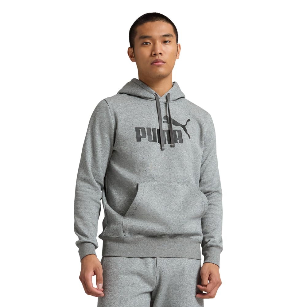 PUMA Men's Essentials Logo Fleece Hoodie (Available in Big & Tall), Medium Gray Heather SS25, XX-Large Big Image PUMA Men's Essentials Logo Fleece Hoodie (Available in Big & Tall), Medium Gray Heather SS25, XX-Large Big Image