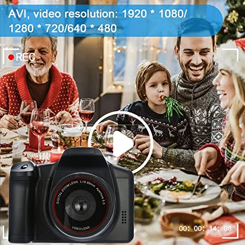 Acuvar 16MP Digital Camera Mini SLR Style Compact Camera with 2.4” LCD, 16X Zoom, CMOS Sensor – Point and Shoot Vlogging Camera for Photography, YouTube, Kids, Beginners & Travel Video Recording