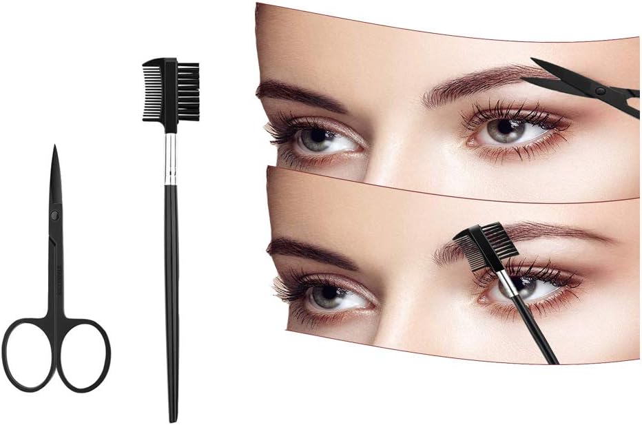 Eyebrow Shaper, Include Eyebrow Comb,Eyebrow Razor, Eyebrow Scissors,Eyebrow Tweezers,Eyebrow Pencil, Eyebrow Stencil Shaper: Home Improvement