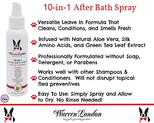 Warren London - 10-in-1 After Bath Spray and Leave-In Conditioner for Dogs and Cats, Removes and Pre - //medicalbooks.filipinodoctors.org