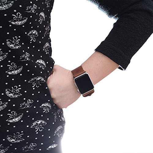 Cognac Leather Apple Watch Band 38mm - 42mm / Apple Watch Accessories, Leather Apple Watch Strap, iWatch Band Leather, Lugs Adapter