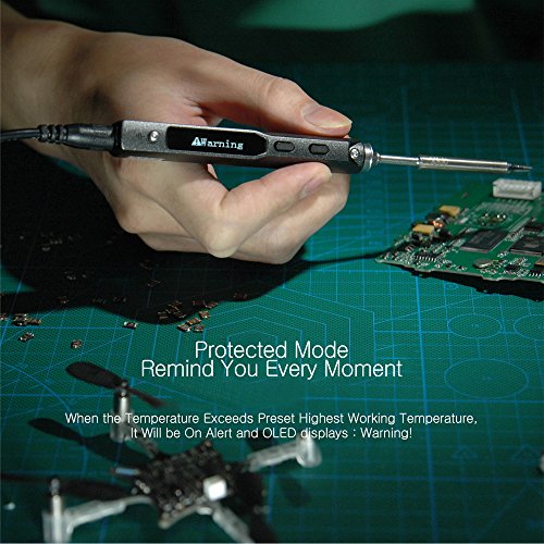 Lukcase TS100 Digital OLED Programmable Soldering Iron Station with B2 Tip, DC5525 Embedded Interface STM32 Sensor Chip - Thumbnail 3