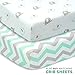 Cuddly Cubs Changing Pad Covers – 2 Pack – Snuggly Soft Plush Cotton Changing Table Covers for Boy, Girl – Fits Perfectly on Summer Infant and Other 16 x 32 Baby Changing Table Pads – Green and Grey