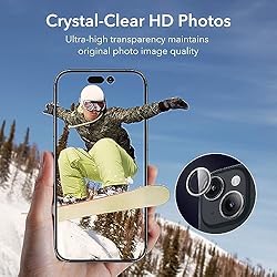 ESR 2 Pack Camera Lens Protector for iPhone 15/15
