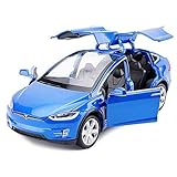 Toy Car Alloy Pull Back Cars with Sound and light Kids Toys 1:32 Scale model X 90 (Blue)