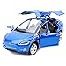 Toy Car Alloy Pull Back Cars with Sound and Light Kids Toys 1:32 Scale Model X 90 (Blue)