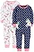 Carter's Baby Girls' 2-Pack Cotton Footless Pajamas, Unicorn/Dino, 18 Months
