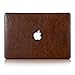 TJFEC PU Leather Coated Hard Case for MacBook Pro 13 inch with Retina Display Model A1425 and A1502 - Brown