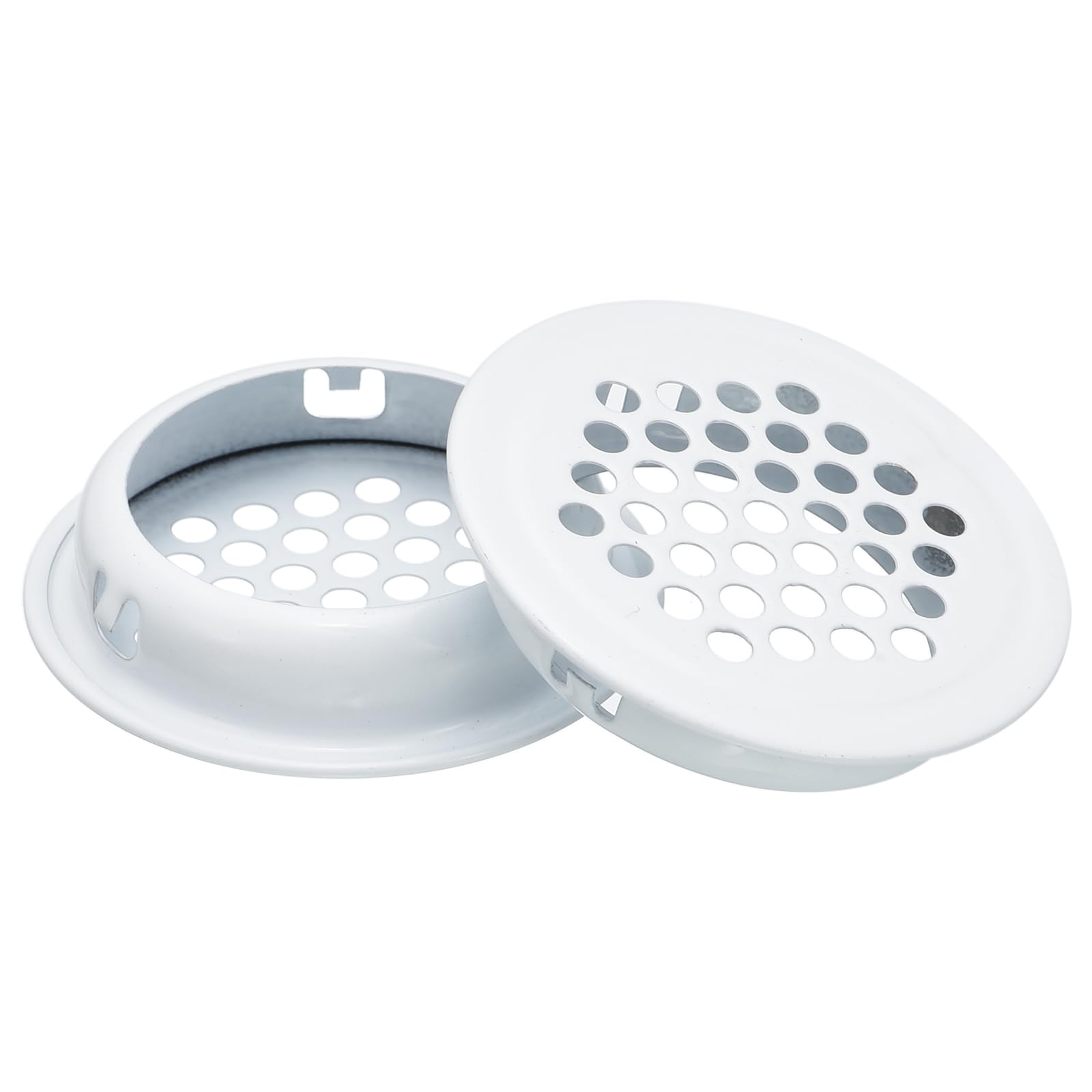 uxcell 35mm(1-3/8") Circular Soffit Vent, 30pcs Stainless Steel Circular Air Vents Round Mesh Hole Louver for Kitchen Bathroom Cabinet, White
