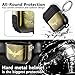 Silicone Maid LLC (7 in 1) Accessories Compatible AirPods Holder Portable Carrying Silicone Cover Anti-Lost Strap Shock Resistant Metal Hard Case Compatible Apple AirPod (Dune)