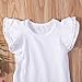 Infant Baby Girl Basic Ruffle Short Sleeve Cotton Romper Bodysuit Tops Clothes ,White,9-18 Months(90)