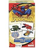 Marvel Spiderman Memory Match Game 36 Picture Cards Memorizing Superhero Character Photos Pairing Images Contest Indoor Outdoor Activity - Board Game Party Favor for Kids Age 3+