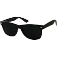 ShadyVEU Super Dark Square Sunglasses - UV400 Protection, Retro Flat Top Style
