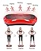iDeer Vibration Machine Fitness Vibration Plates,Whole Body Shaking Vibration Platform with Remote Control & Resistance Bands,Anti-Slip Fit Massage Workout Trainer Max User Weight 330lbs (Red 09002)