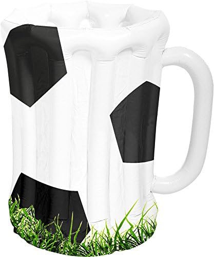 Inflatable Party Cooler. Tankard Shape With Football Motif