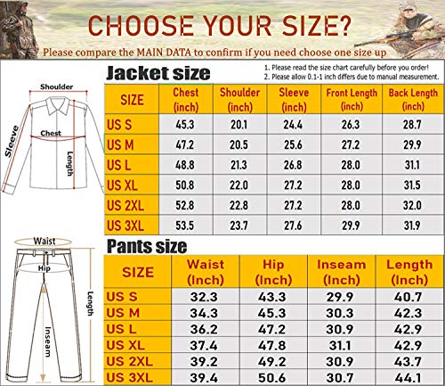 image for ADAFAZ Hunting Jacket Waterproof Softshell Hunting Suit Camouflage Hoo