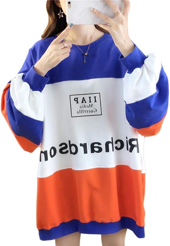 Amazon Zhongjue ジュージェン レディース トレーナー 長袖 ゆったり フード付き トレーナーパーカー 切り替え 韓国ファッション トップス 秋服 プルオーバー トレーナー 大きいサイズ 原宿系 Freesizeグレー トレーナー パーカー 通販